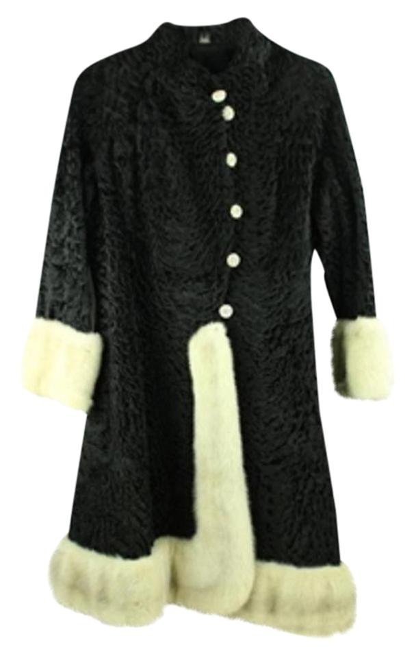 Astrakhan And Mink Furml4 Fur Coat