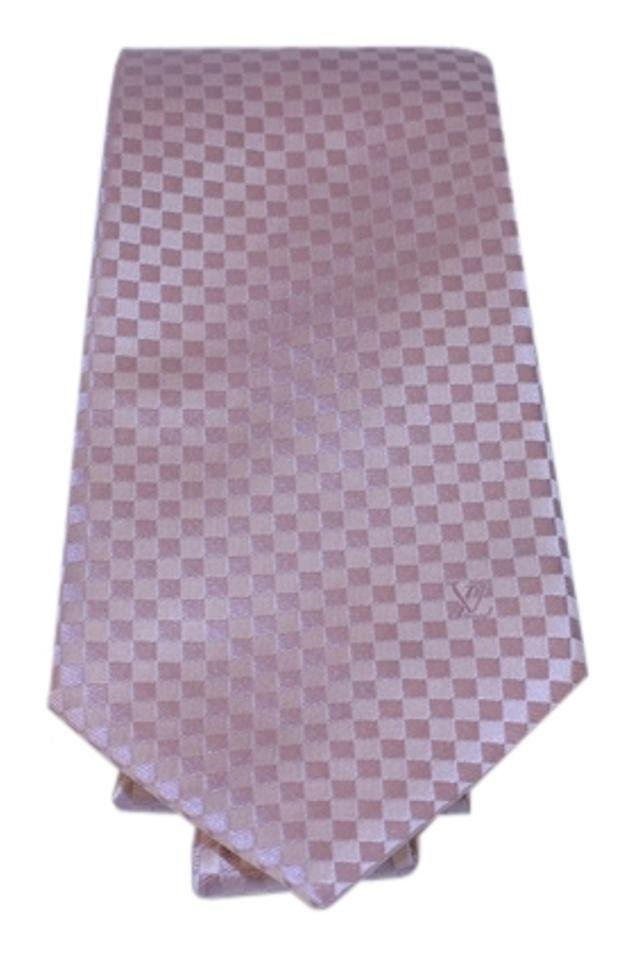 Louis Vuitton lvdsl20 Pink Silk Damier Tie