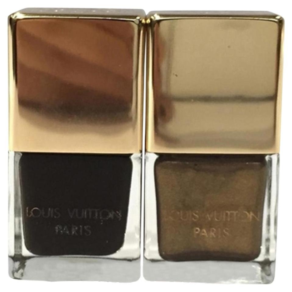 Louis Vuitton Damier Ebene Brown Gold Nail Polish 1M01