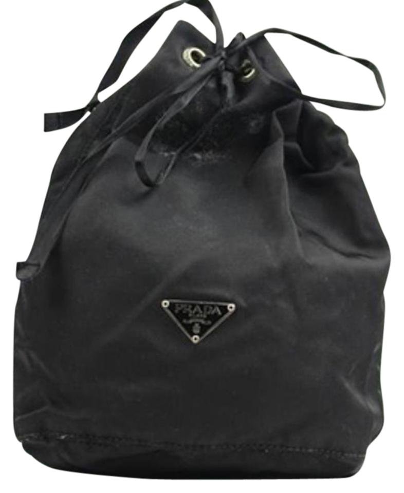 Prada Nylon Cosmetic Make Up Travel Mini Pouch Bucket Bag PRTY01