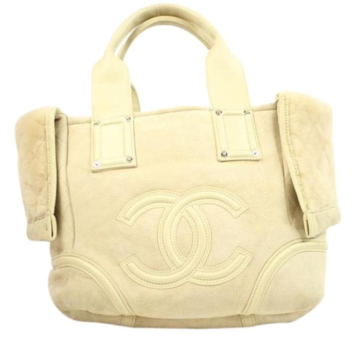 Chanel Shearling Convertible Fur Tote 37cca629 Beige Satchel