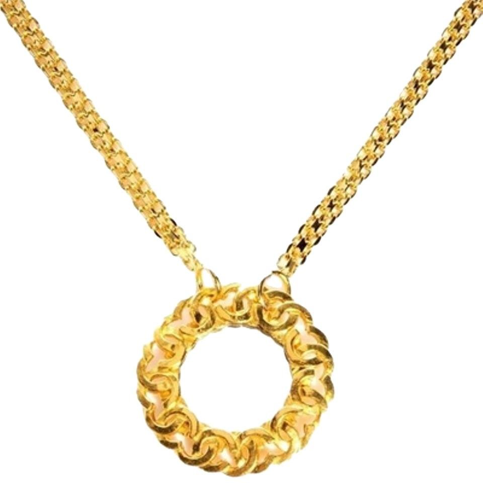 Chanel CC Trim Mirror Pendant With Bismarck Chain CCGR40