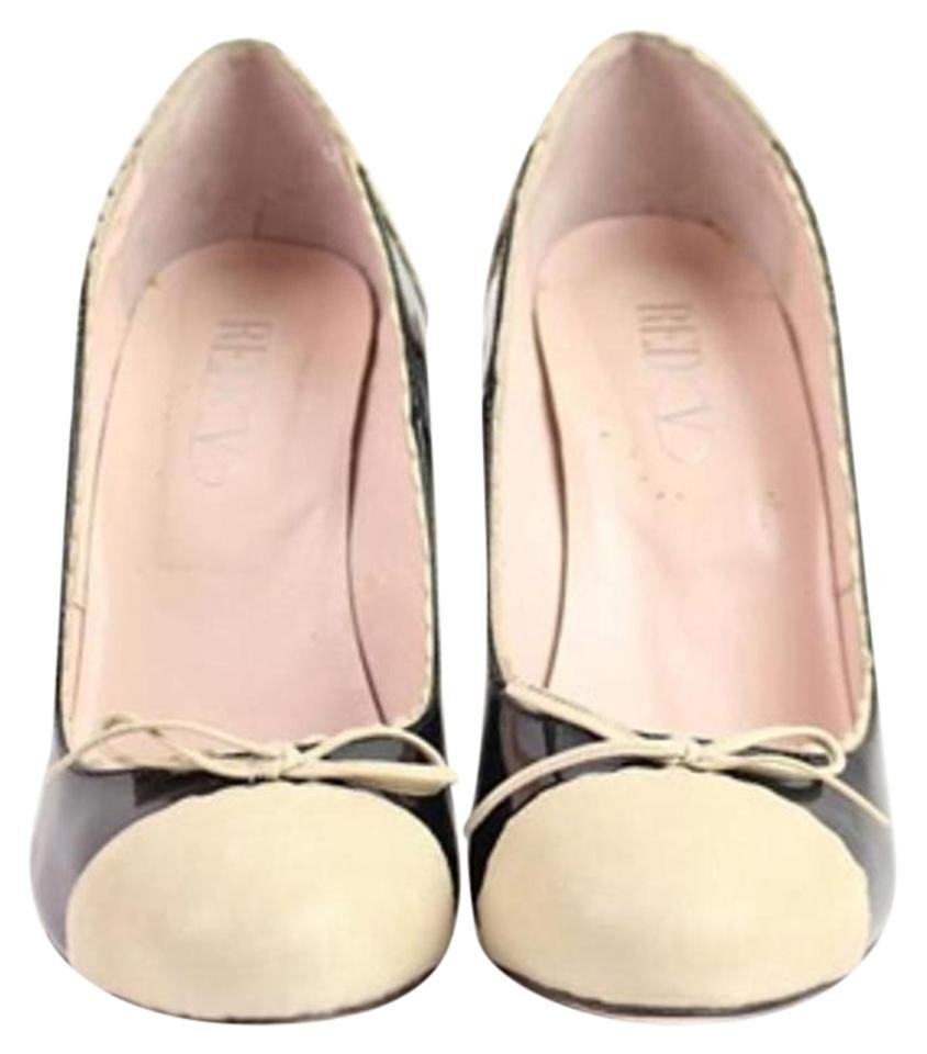 RED Valentino Bicolor Cap Toe Heels 12val919 Pumps