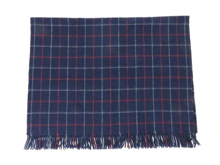 Burberry XL Blue Novacheck Scarf 210855