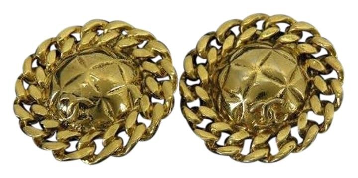 Chanel Quilted CC Earrings 210866