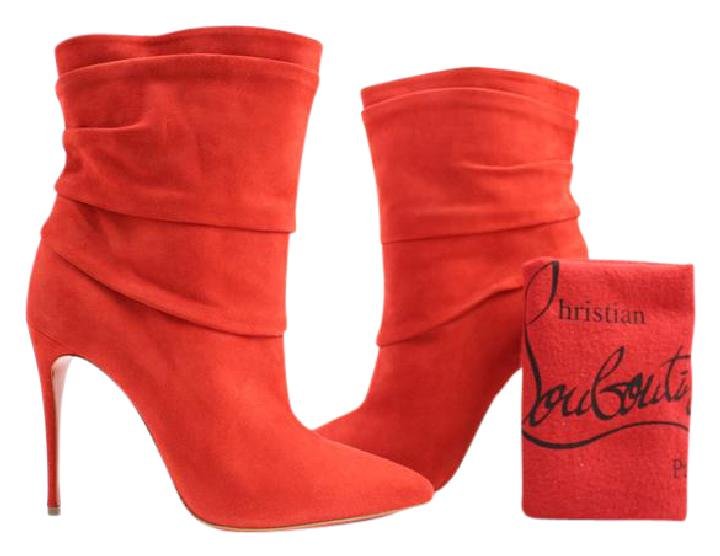 Christian Louboutin ( Worn Once ) Ishtar Mid Calf Ankle 98cla129 Boots