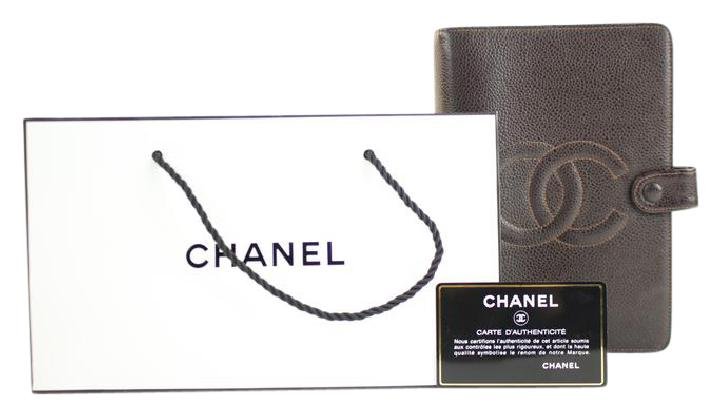 Chanel Large Brown Caviar CC Agenda 214369