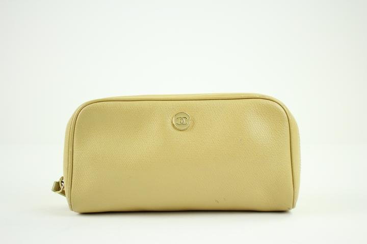 Chanel Beige Caviar Make Up Pouch 47CCA3917