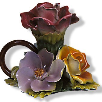 Capodimonte Rose Candleholder (6 pc. min.)