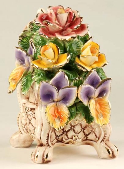Capodimonte Reproduction Floral Chest
