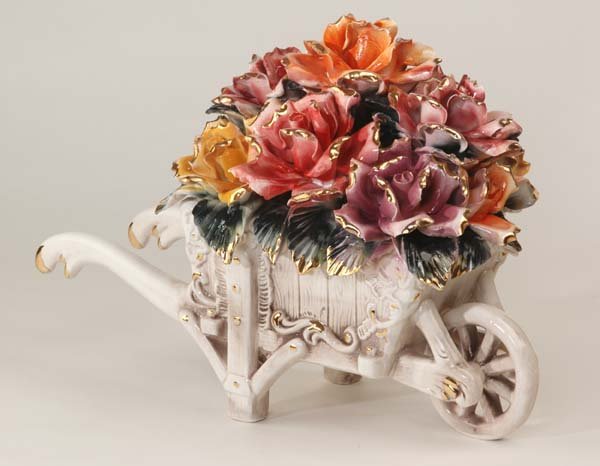 Capodimonte Reproduction Flower Barrel