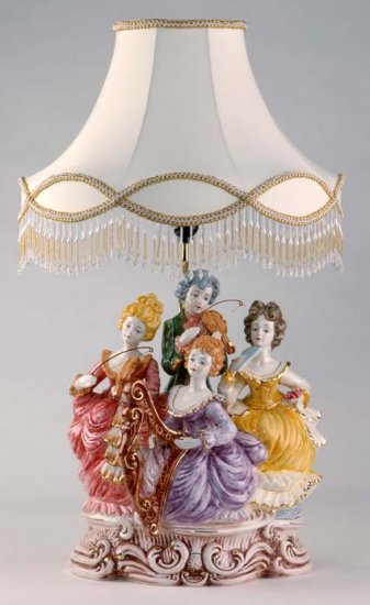 Capodimonte Reproduction Figural Lamp