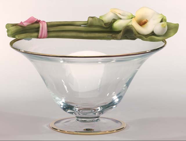 Cevik Bowl w/ Flowers