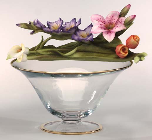 Cevik Bowl w/ Flowers