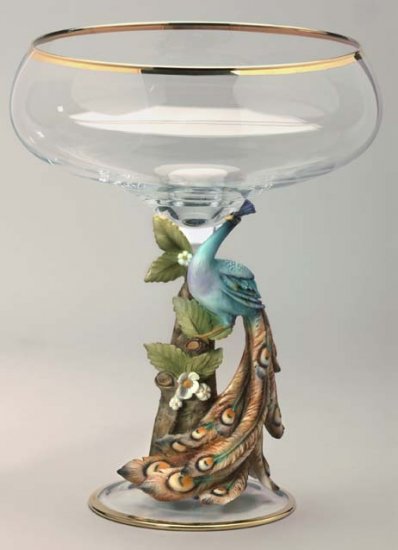 Cevik Vase w/ Peacock