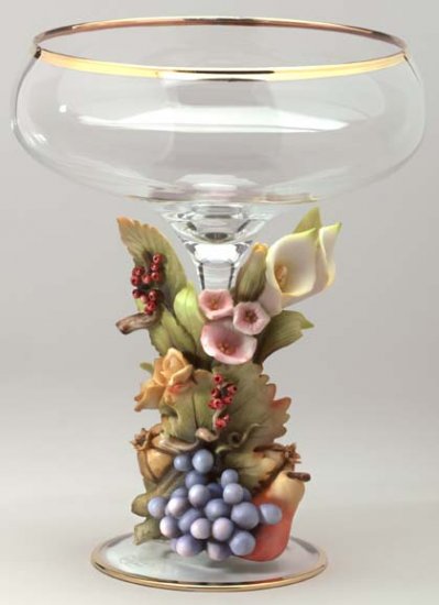 Cevik Vase w/ Fruit & Flowers