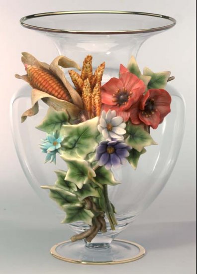 Cevik Vase w/ Flowers