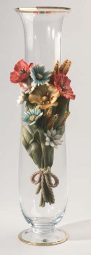 Cevik Vase w/ Flowers (Crystal)