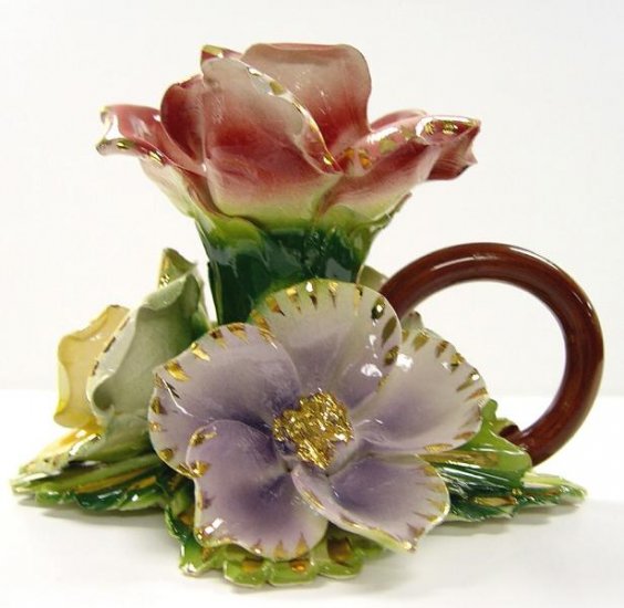 Capodimonte Gold Candleholder