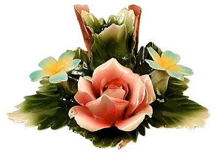 Capodimonte Rose Candelholder