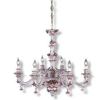 Capodimonte 6 Arm Chandelier