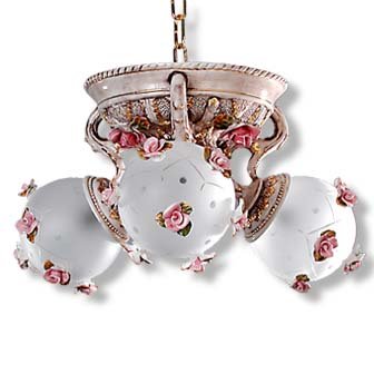 Capodimonte 3 Arm Globe Chandelier