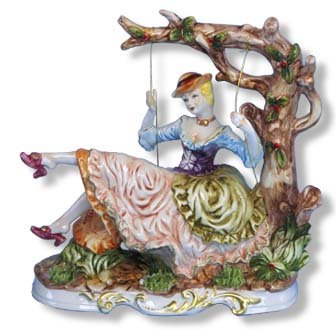 Capodimonte Lady on Swing