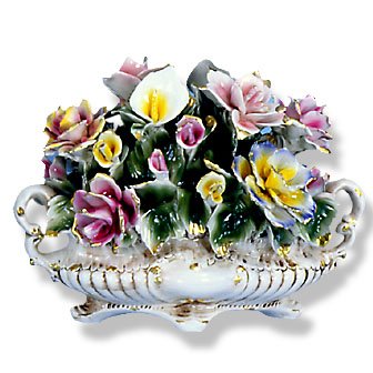 Capodimonte Flower Centerpiece W/ Lily