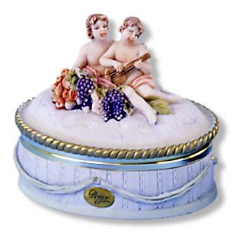 "Berger" Cherub Oval Box- Medium
