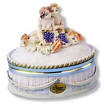 "Berger" Cherub Oval Box- Small