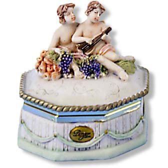 "Berger" Cherub Octogon Jewel Box