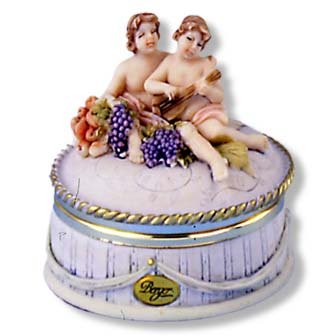"Berger" Cherub Powder Box
