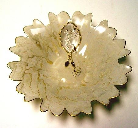Arte Murano Glass- Silvestri Angel Ruffled Bowl