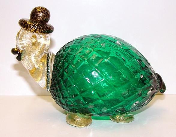 Italian Murano Turtle w/ Hat