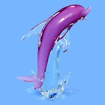 Italian Murano Ruby Dolphin