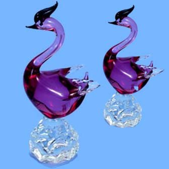 Italian Murano Set of Swans