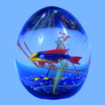 Murano Egg Aquarium w/One Fish