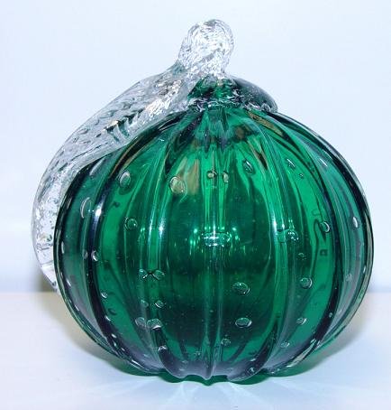 Murano Italy Green Pumpkin