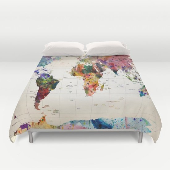 Map Duvet Cover King Size 2fnX54F