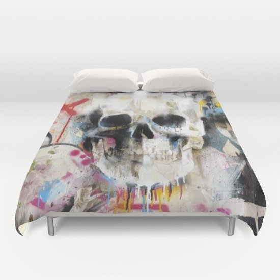 Skull Duvet Cover Full Size 2fBnI1y