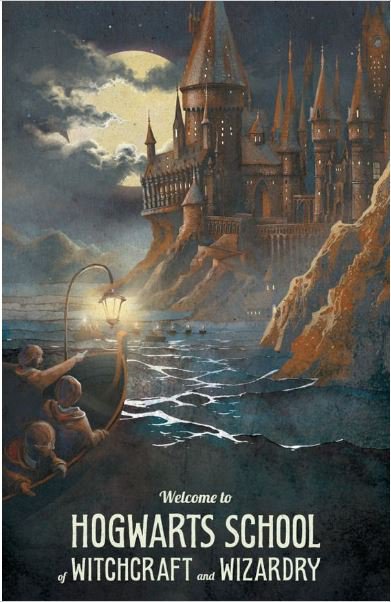 Hogwarts School Vintage First Years Poster