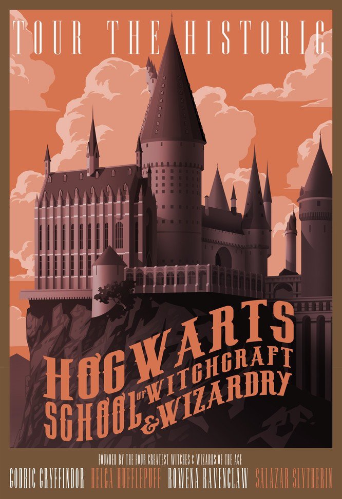 Hogwarts School Vintage Poster # 2