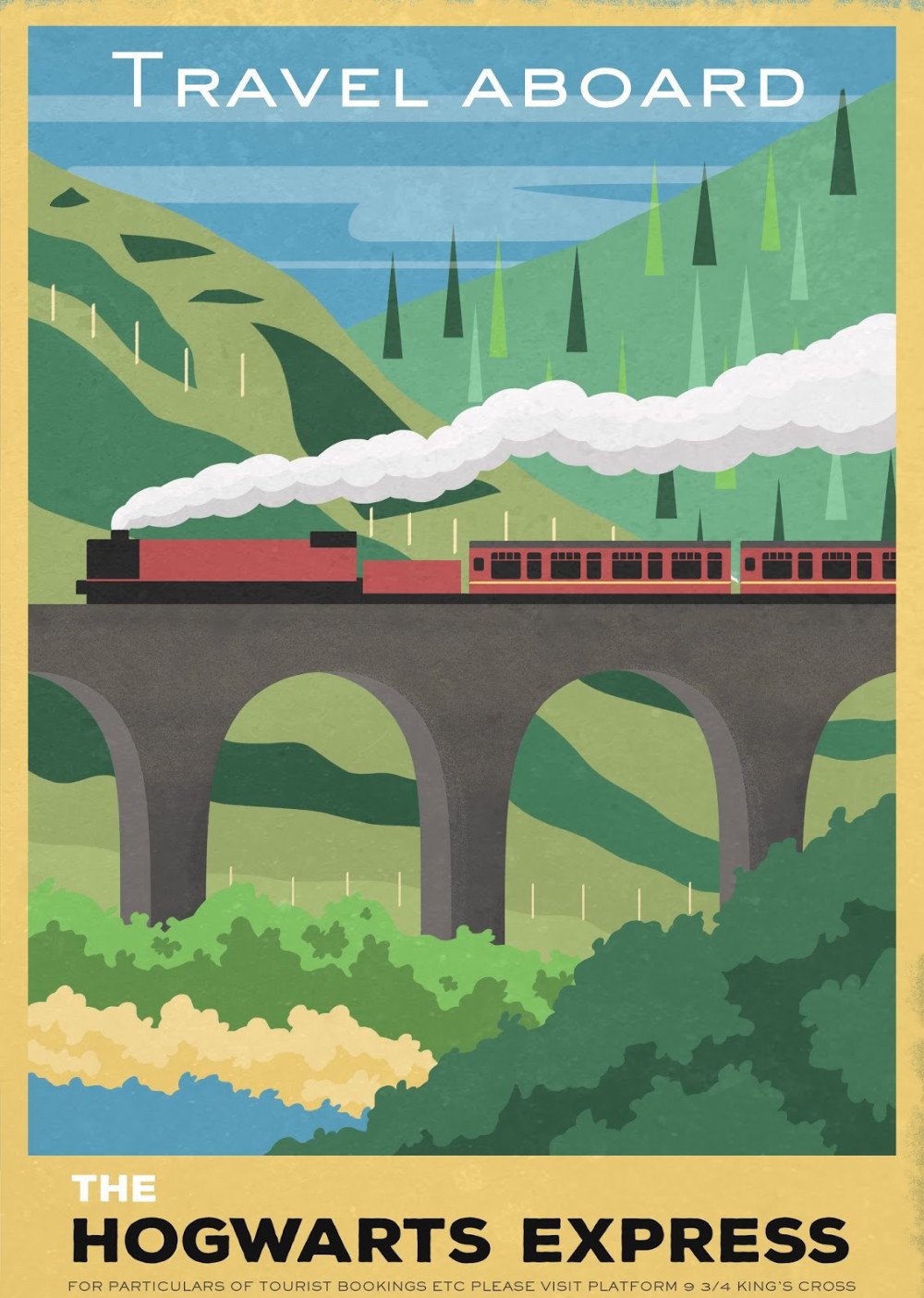 Hogwarts Express Vintage Poster # 3