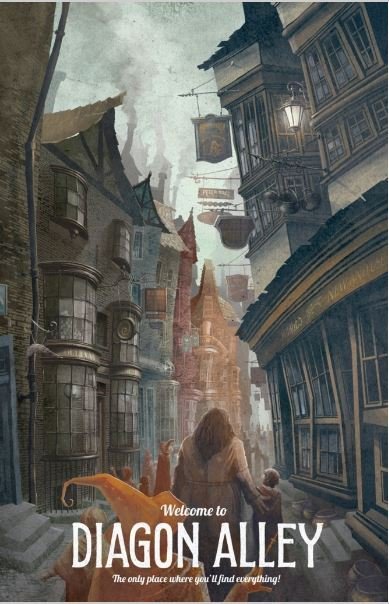 Diagon Alley Vintage Poster