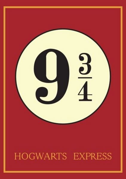 Harry Potter Hogwarts Express Platform Vintage Poster