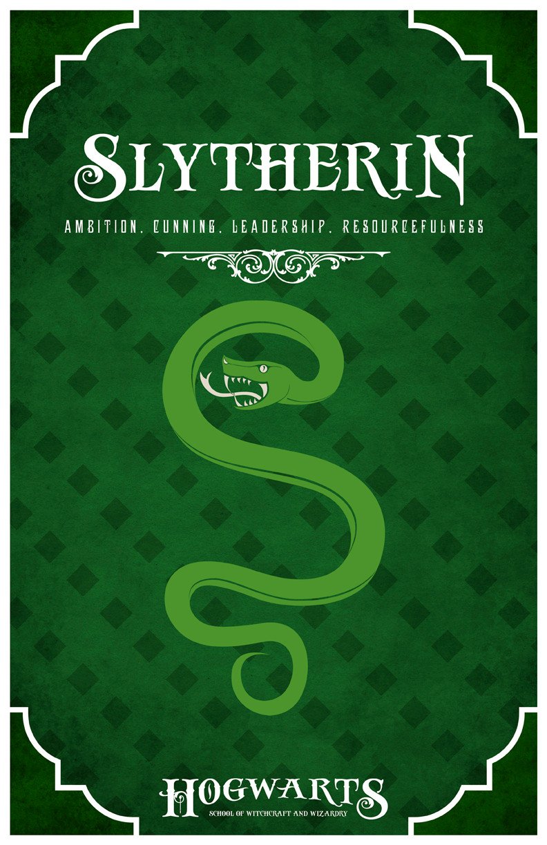 Slytherin Vintage Poster