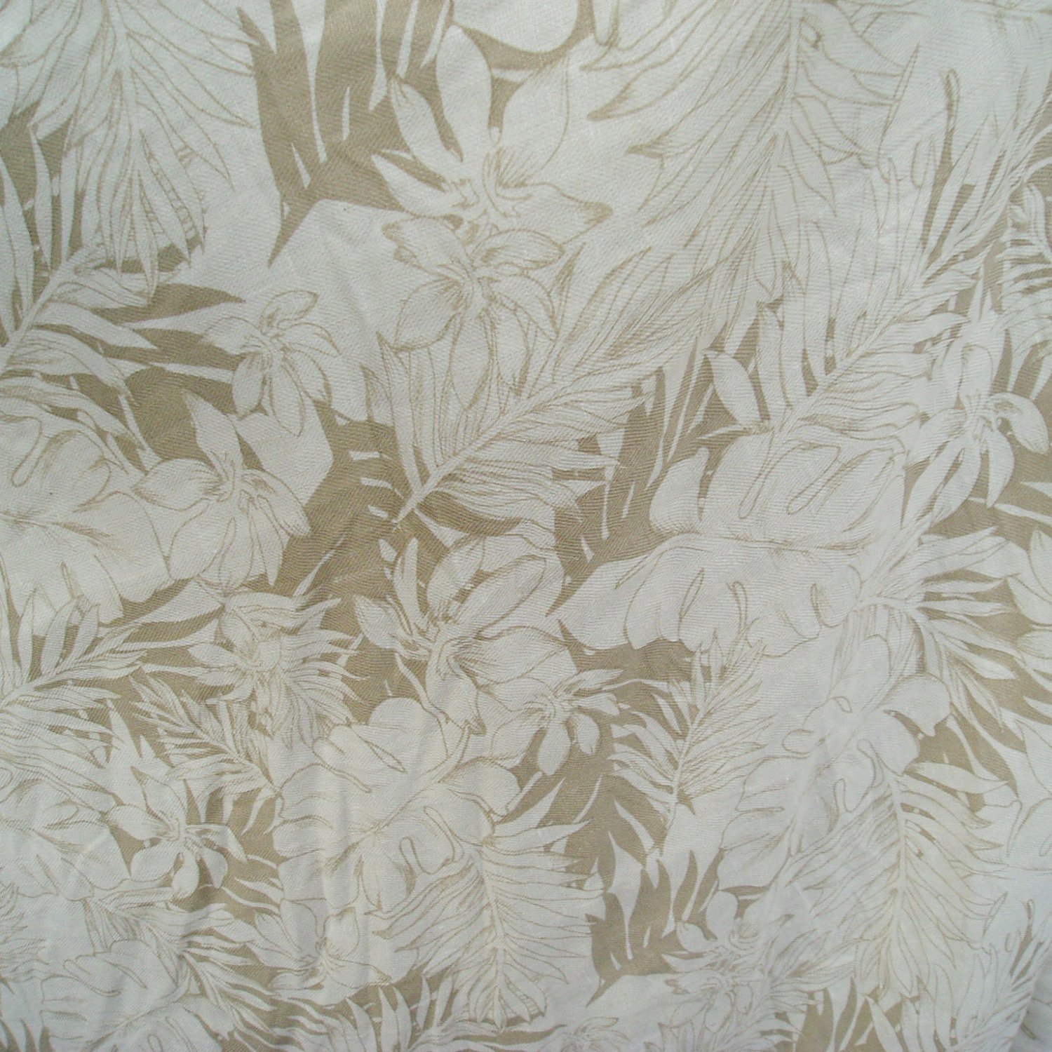 spun silk fabric textured leaf motif sell by meter