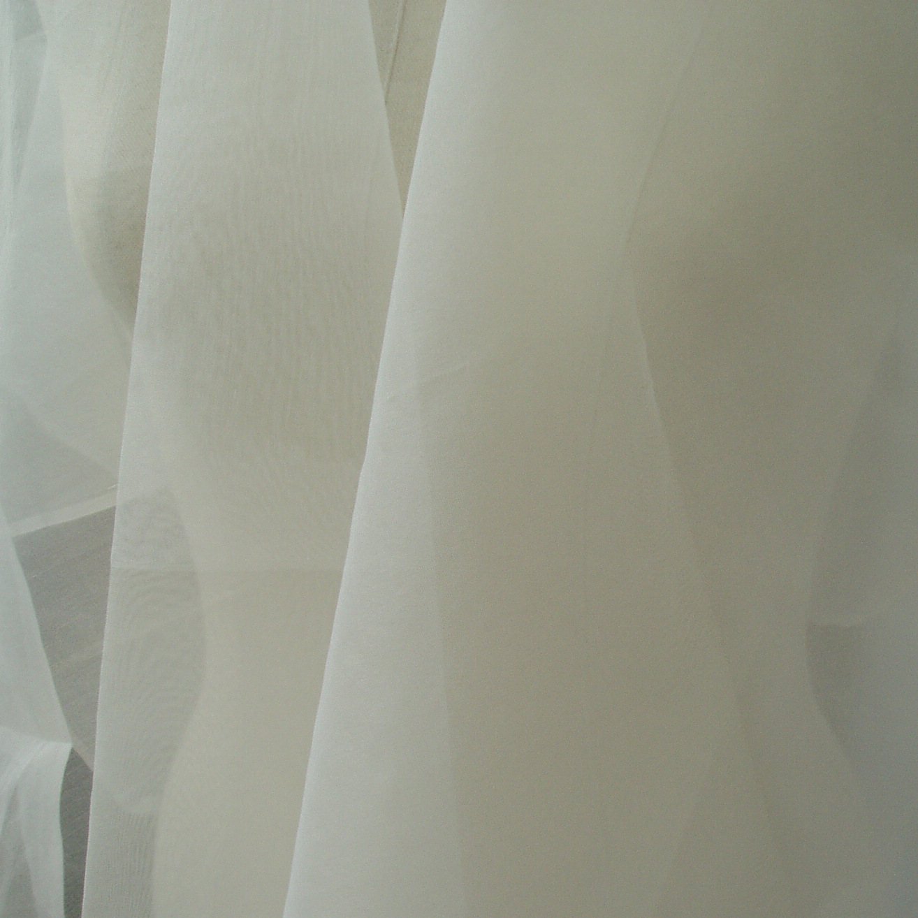 pure white silk organza fabric by the yard 110cm width online store