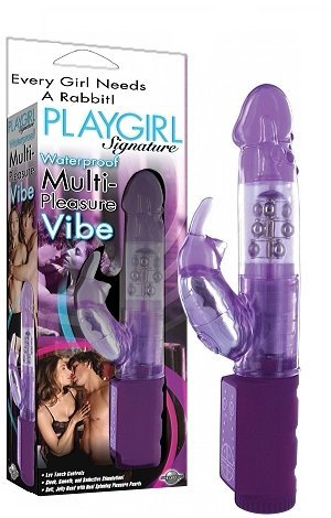 Playgirl Multi Pleasure Vibe - Purple Rabbit Vibrator
