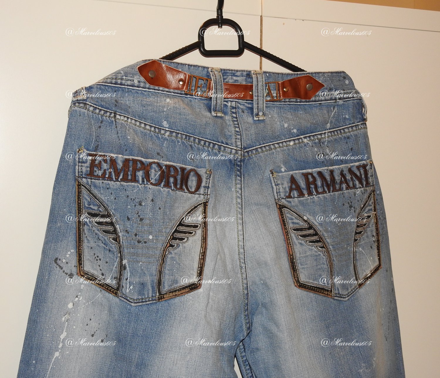 2* JEANS : Emporio Armani 33X34 Used and Victorious 34x30 New with Tag